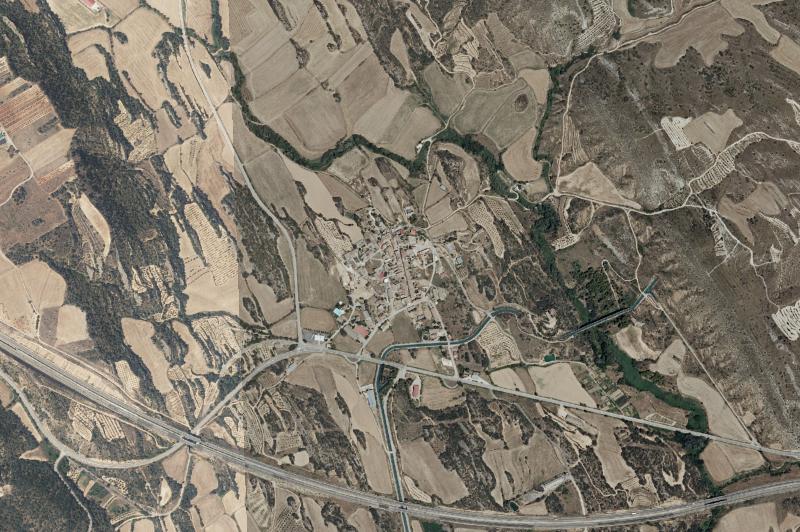 Ortofoto actual del núcleo de Peraltilla