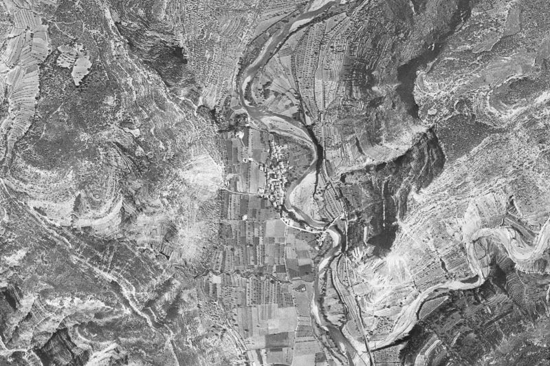 Ortofoto de 1956-1957 del núcleo de Perarrúa