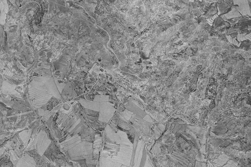 Ortofoto de 1956-1957 del núcleo de Piracés