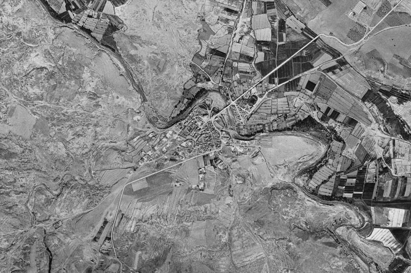 Ortofoto de 1956-1957 del núcleo de Poleñino