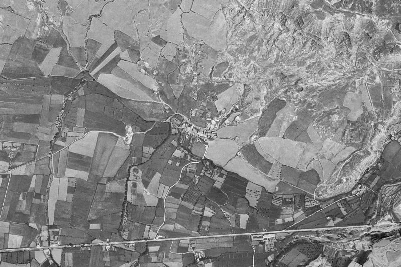 Ortofoto de 1956-1957 del núcleo de Quicena