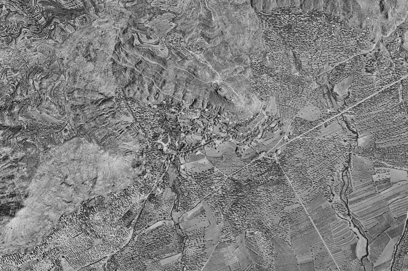 Ortofoto de 1956-1957 del núcleo de Salas Altas