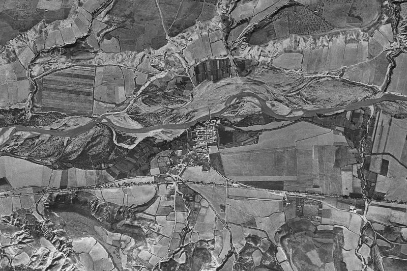 Ortofoto de 1956-1957 del núcleo de Santa Cilia