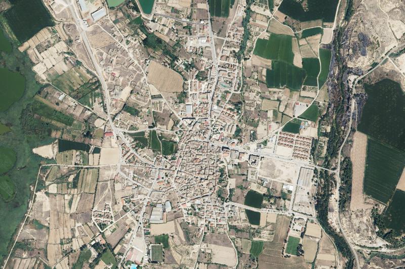 Ortofoto actual del núcleo de Sariñena