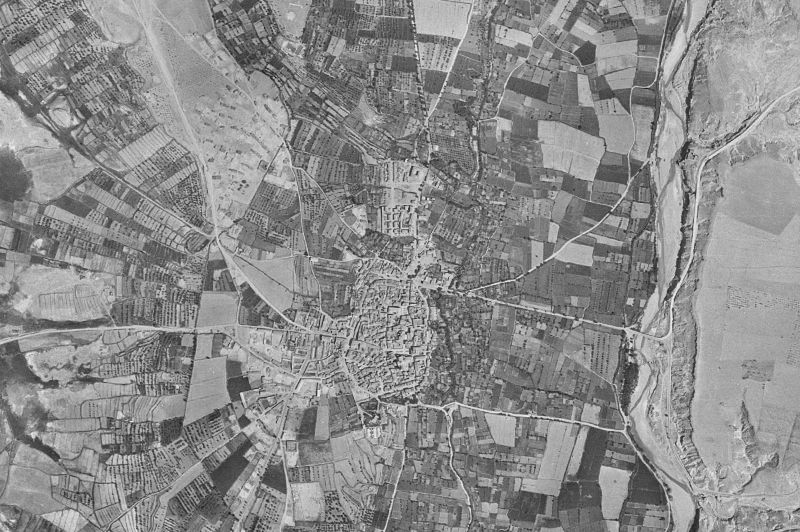 Ortofoto de 1956-1957 del núcleo de Sariñena