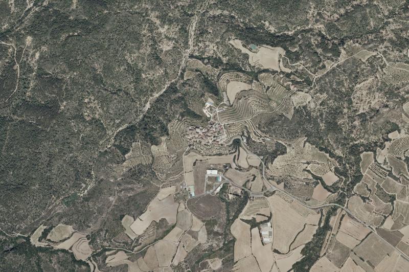 Ortofoto actual del núcleo de Secastilla