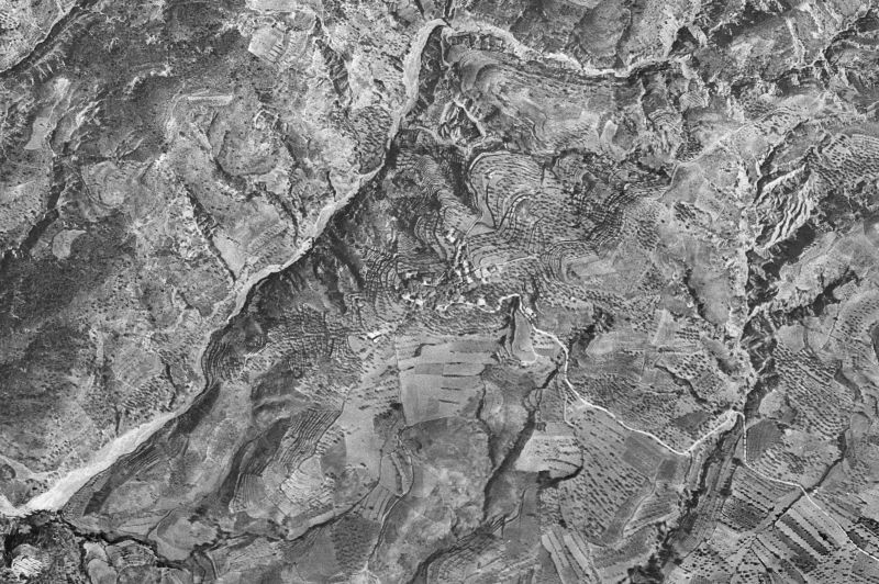 Ortofoto de 1956-1957 del núcleo de Secastilla