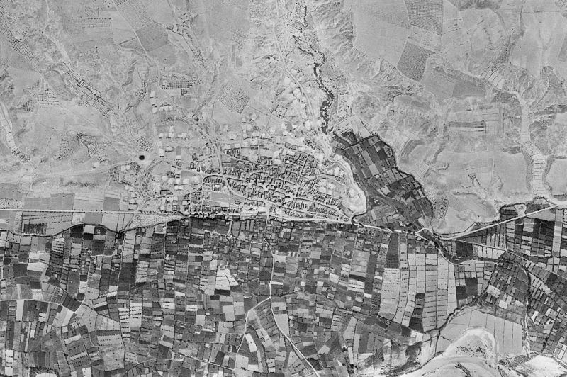 Ortofoto de 1956-1957 del núcleo de Sena