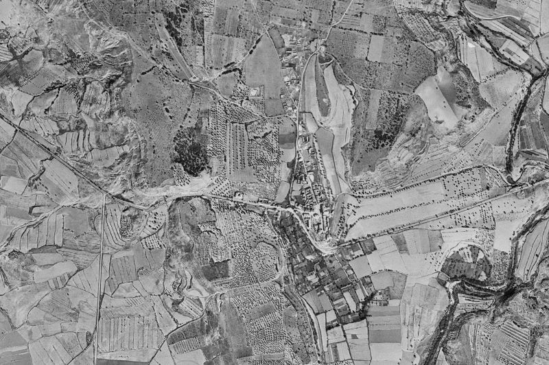 Ortofoto de 1956-1957 del núcleo de Siétamo