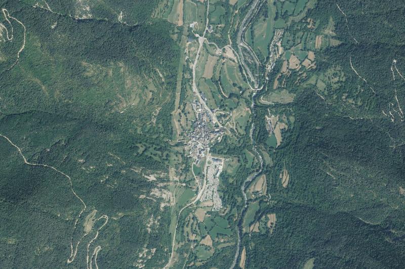 Ortofoto actual del núcleo de Torla-Ordesa
