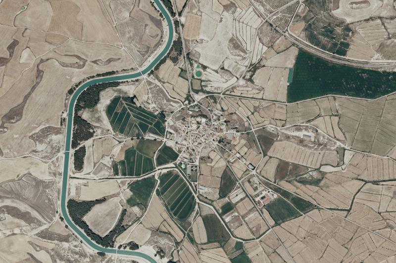 Ortofoto actual del núcleo de Torralba de Aragón