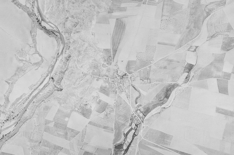 Ortofoto de 1956-1957 del núcleo de Torres de Alcanadre