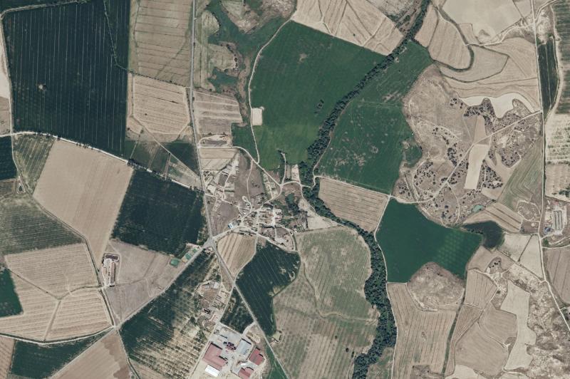 Ortofoto actual del núcleo de Torres de Barbués