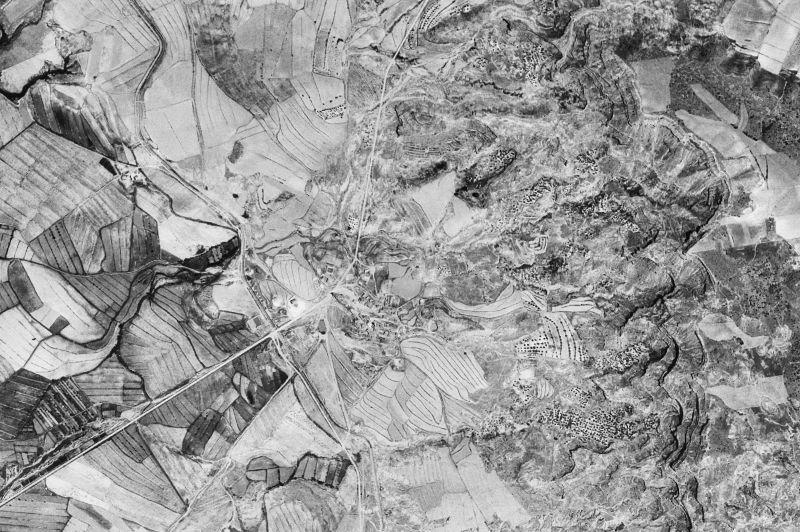 Ortofoto de 1956-1957 del núcleo de Tramaced
