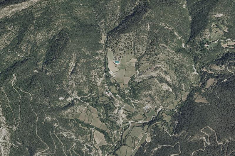 Ortofoto actual del núcleo de Valle de Bardají