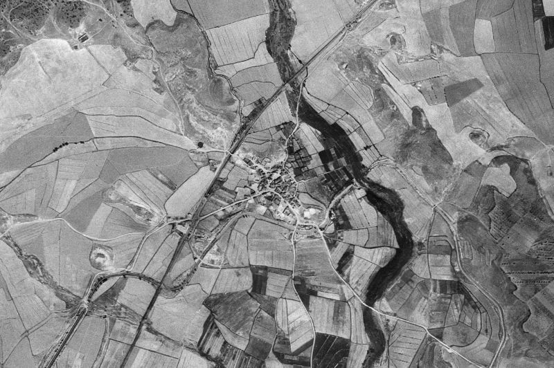 Ortofoto de 1956-1957 del núcleo de Vicién