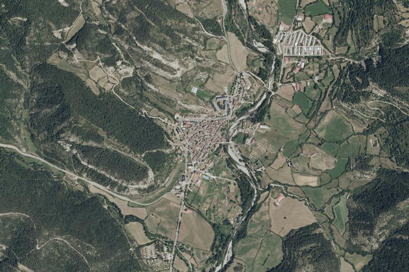 Ortofoto actual del núcleo de Valle de Hecho