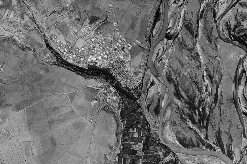 Ortofoto de 1956-1957 del núcleo de San Miguel del Cinca
