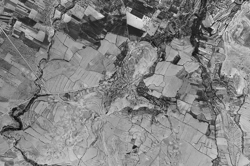 Ortofoto de 1956-1957 del núcleo de La Sotonera