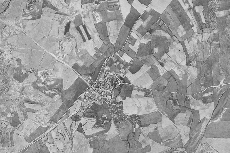 Ortofoto de 1956-1957 del núcleo de Lupiñén-Ortilla