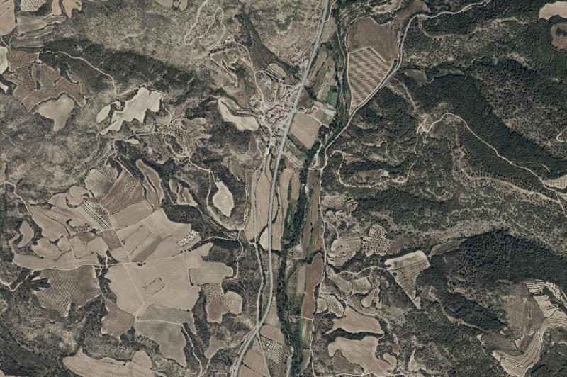 Ortofoto actual del núcleo de Santa María de Dulcis