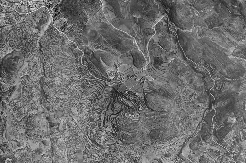 Ortofoto de 1956-1957 del núcleo de Hoz y Costean
