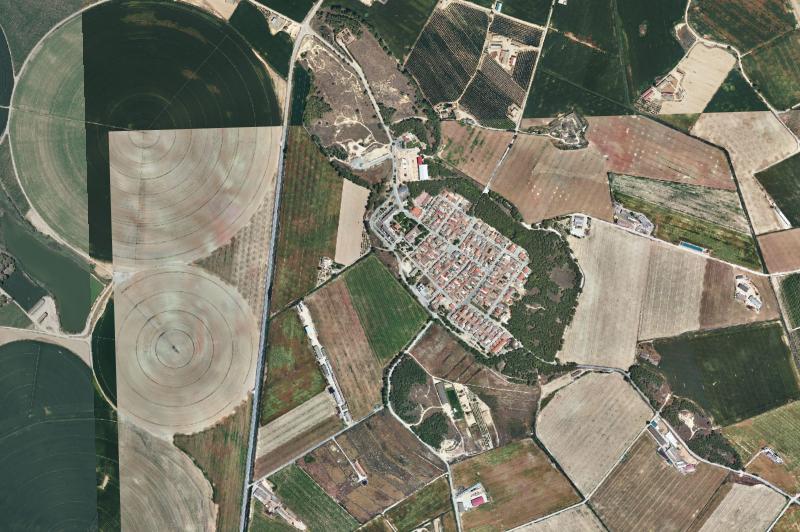 Ortofoto actual del núcleo de Vencillón