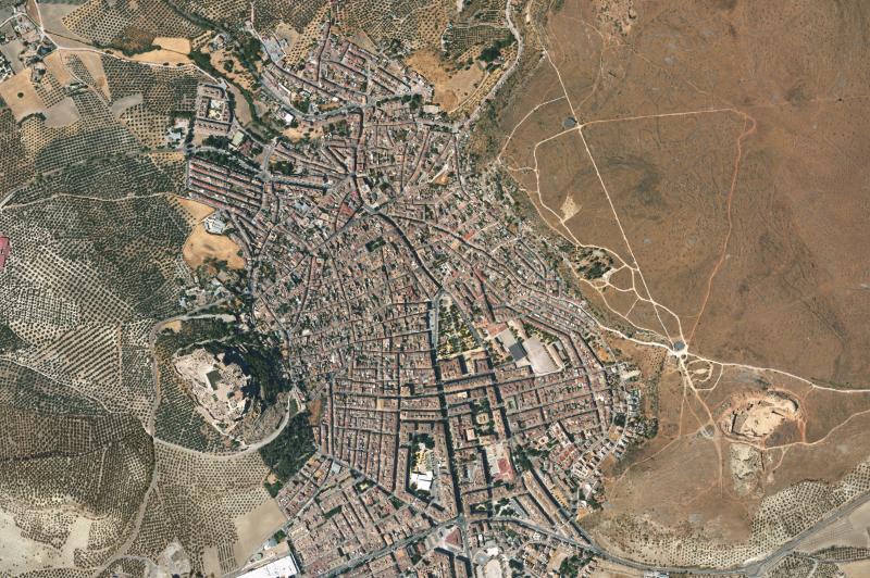 Ortofoto actual del núcleo de Alcalá la Real
