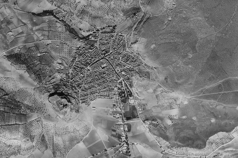 Ortofoto de 1956-1957 del núcleo de Alcalá la Real