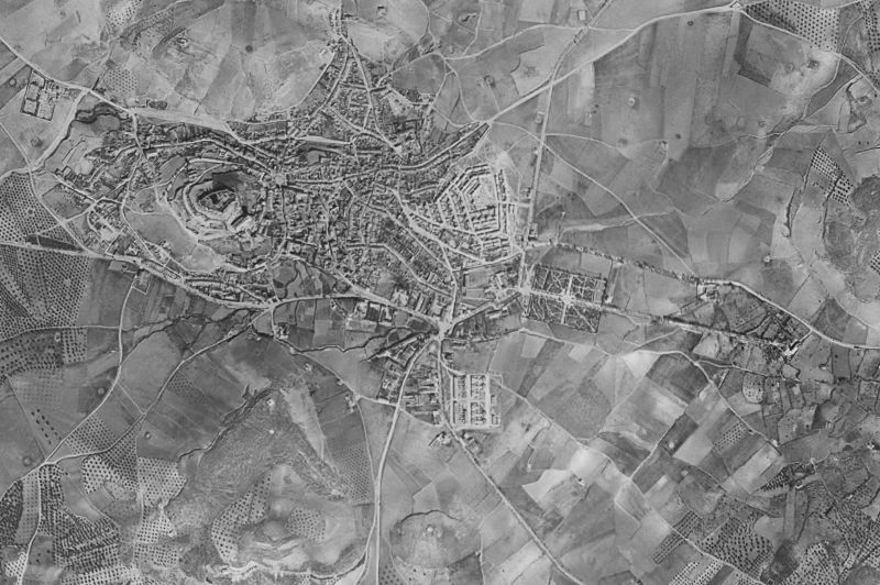 Ortofoto de 1956-1957 del núcleo de Alcaudete