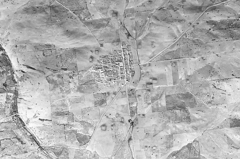 Ortofoto de 1956-1957 del núcleo de Aldeaquemada