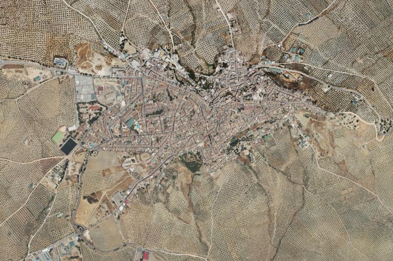 Ortofoto actual del núcleo de Arjona
