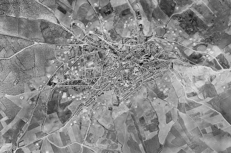 Ortofoto de 1956-1957 del núcleo de Arjona