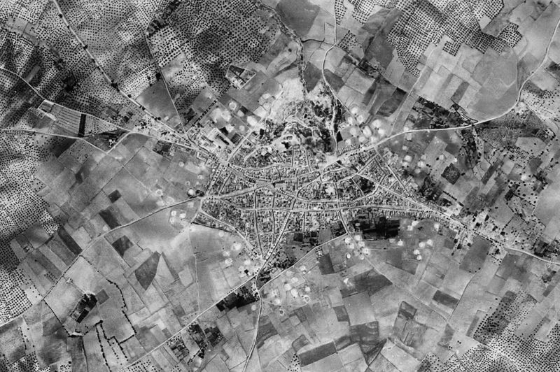 Ortofoto de 1956-1957 del núcleo de Arjonilla