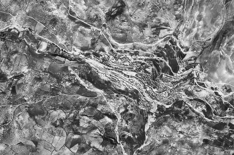 Ortofoto de 1956-1957 del núcleo de Beas de Segura