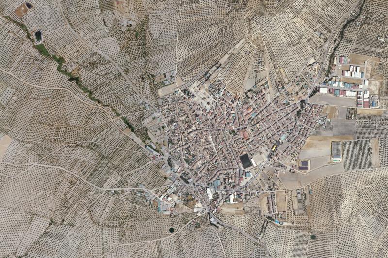 Ortofoto actual del núcleo de Begíjar