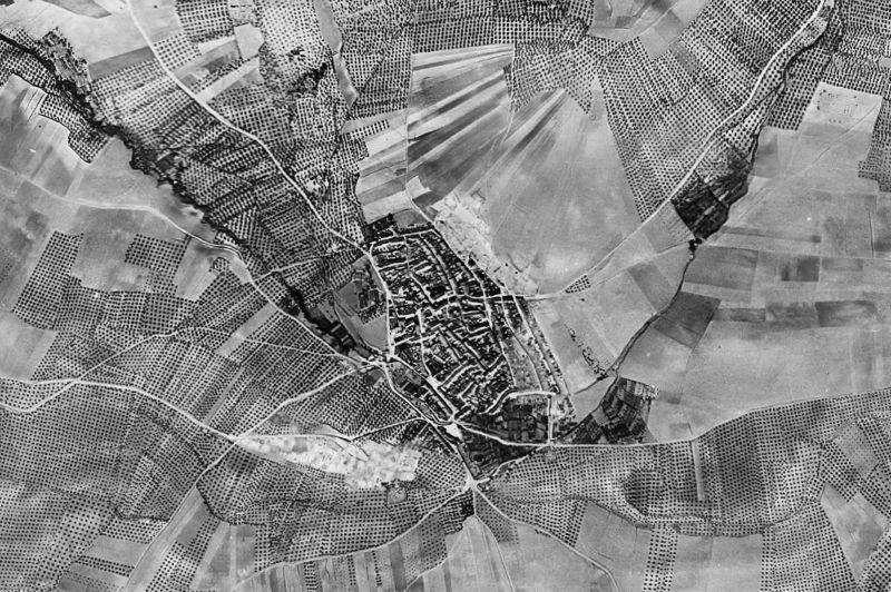 Ortofoto de 1956-1957 del núcleo de Begíjar