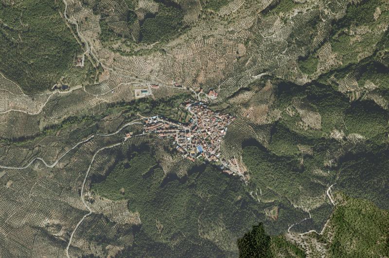 Ortofoto actual del núcleo de Benatae