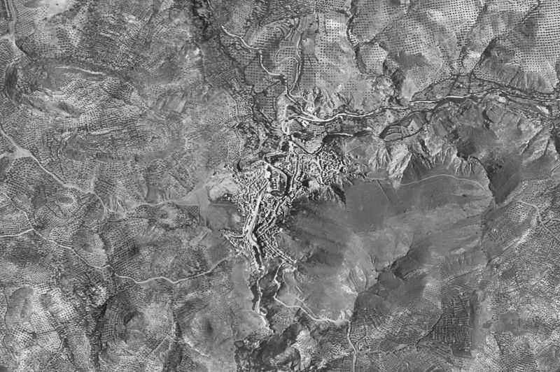 Ortofoto de 1956-1957 del núcleo de Cambil