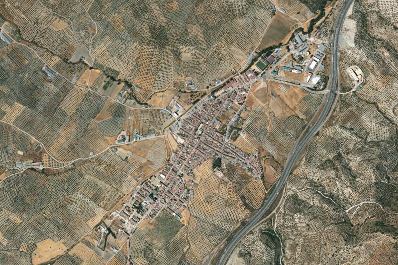 Ortofoto actual del núcleo de Campillo de Arenas