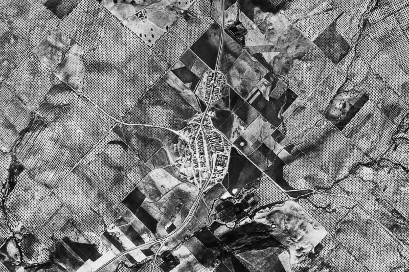 Ortofoto de 1956-1957 del núcleo de Carboneros