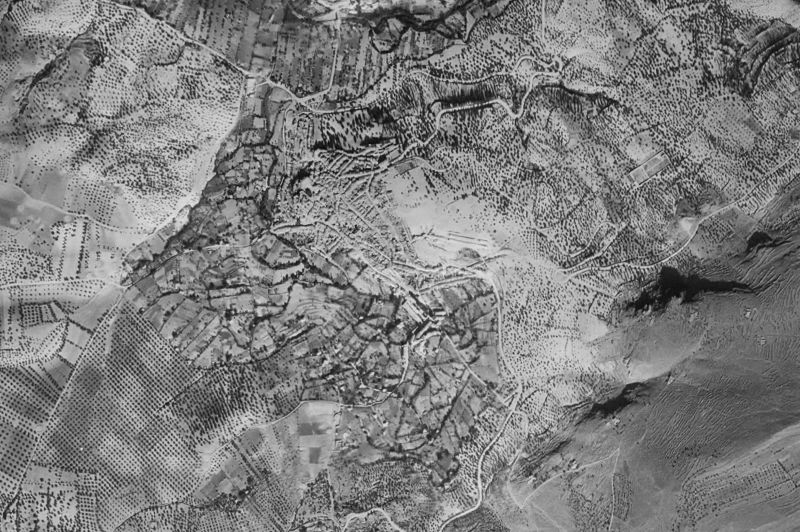 Ortofoto de 1956-1957 del núcleo de Castillo de Locubín