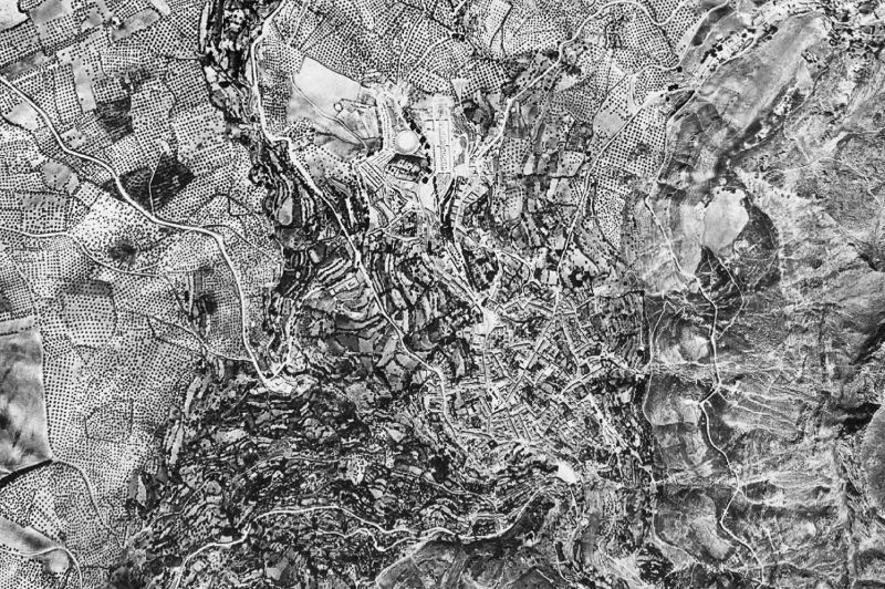 Ortofoto de 1956-1957 del núcleo de Cazorla