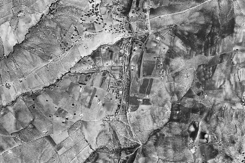 Ortofoto de 1956-1957 del núcleo de Chilluévar