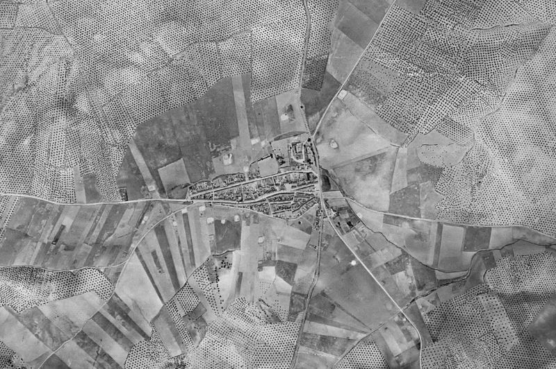 Ortofoto de 1956-1957 del núcleo de Escañuela