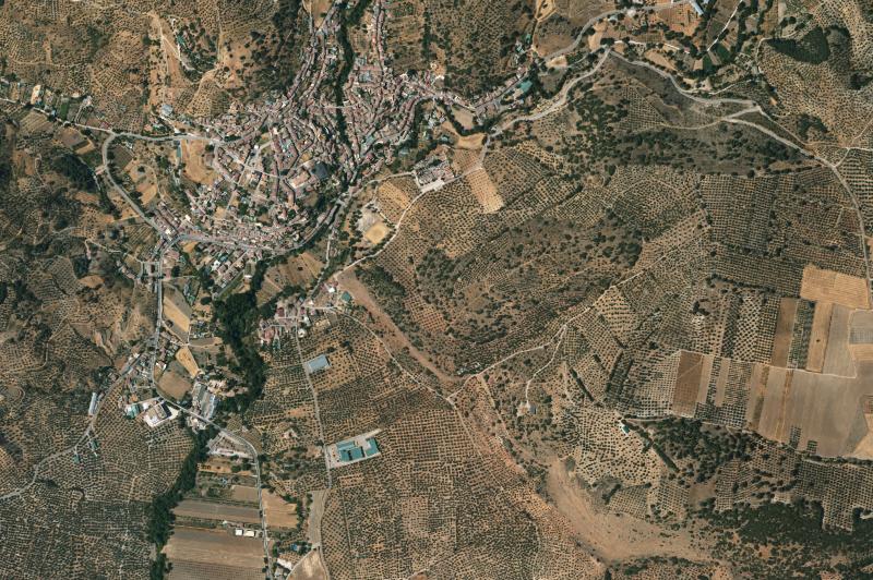 Ortofoto actual del núcleo de Frailes