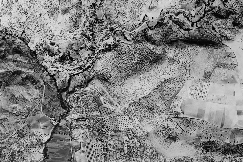 Ortofoto de 1956-1957 del núcleo de Frailes