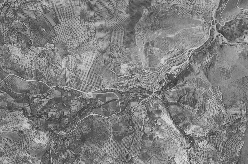 Ortofoto de 1956-1957 del núcleo de Fuensanta de Martos