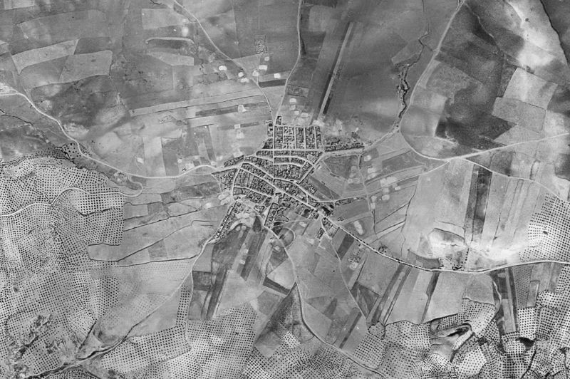 Ortofoto de 1956-1957 del núcleo de Fuerte del Rey