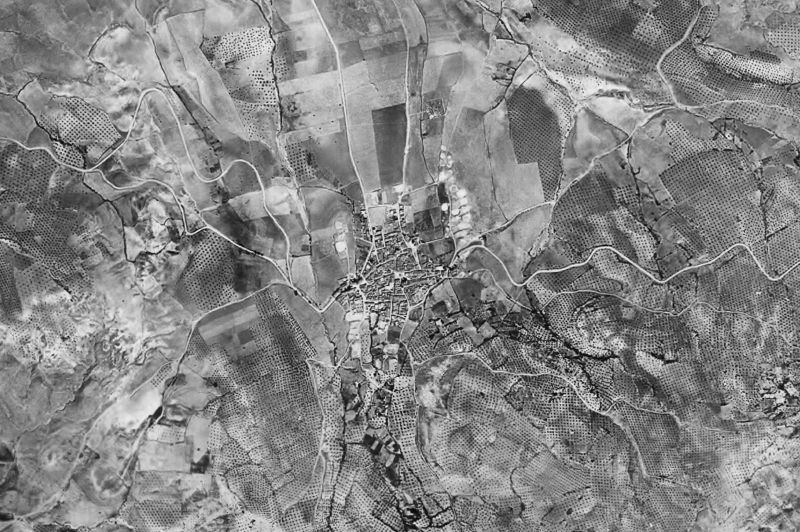 Ortofoto de 1956-1957 del núcleo de Génave